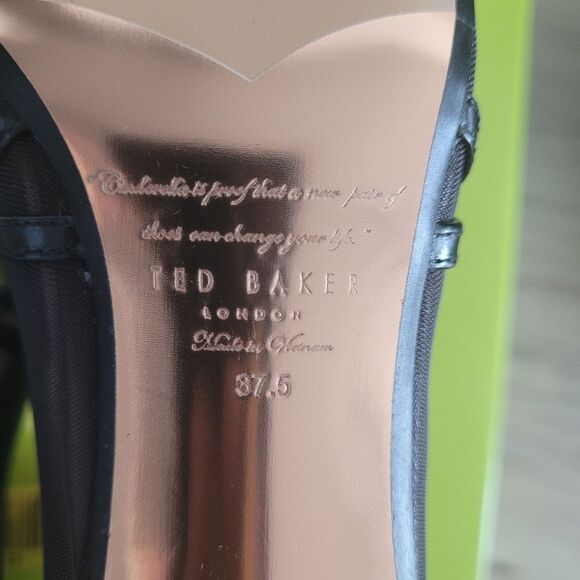 Ted Baker London Taminaa Caged Mesh Peep Toe Heel Bootie Size 37.5 Urban Retro - Picture 4 of 4